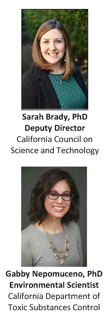 Sarah Brady, Deputy Director, CCST and Gabby Nepomuceno, Environmental Scientist, CDTSC