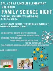 Lincoln Family Science Night 17 Nov 2022