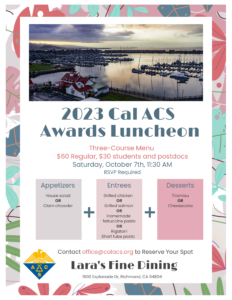 Cal ACS Awards Luncheon 07 October 2023, 11:30 AM