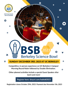 Berkeley Science Bowl 2023 @ College of Chemistry