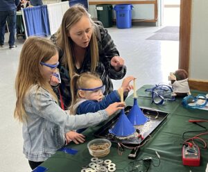 Building a voltaic pile at North Bay Science Discovery Day