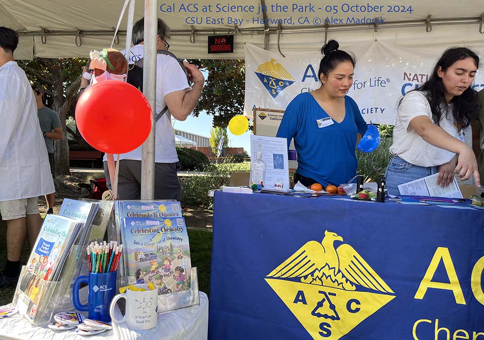 Cal ACS booth at Science in the Park 2024